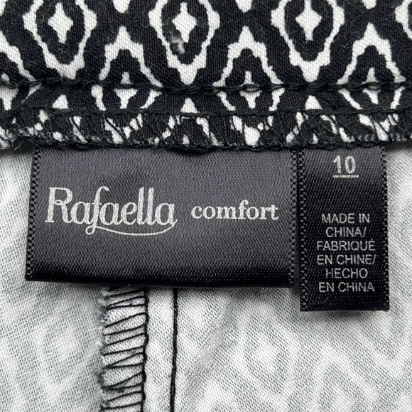 Rafaella Comfort Women's Pull-On Ankle Pant size 10 Black & White Geometric - Picture 7 of 15